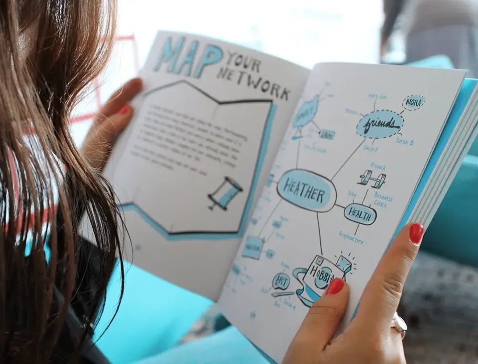 A hand-drawn graphic in a notebook, showing accessible high-contrast linework and clear typography.