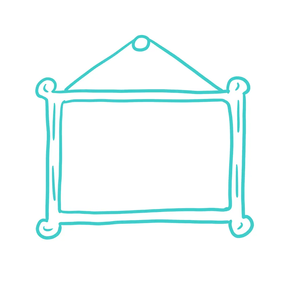 Whiteboard icon representing in-person presentation drawing techniques.