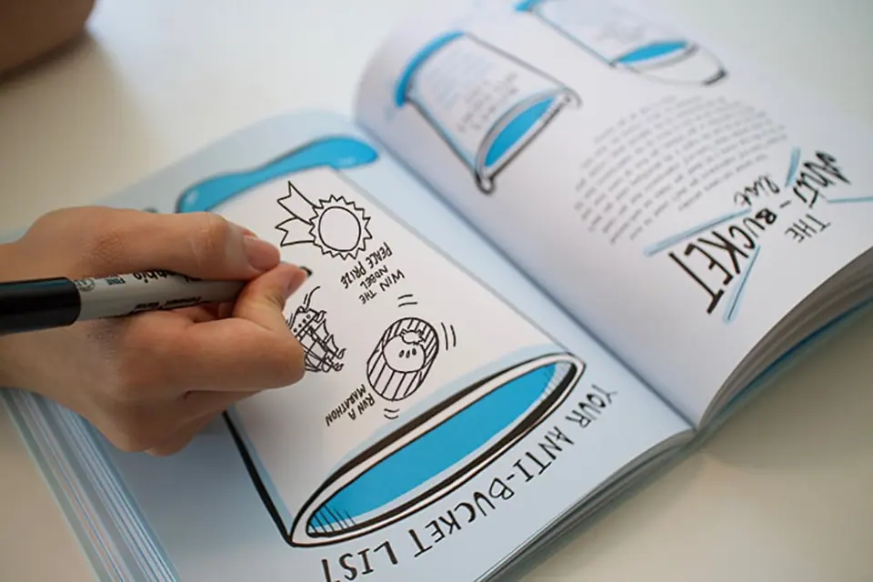 sketchnote exercises for entrepreneurs in imagethink's draw your big idea book.