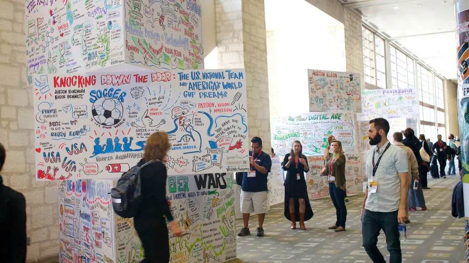Finished ImageThink boards on display at a conference