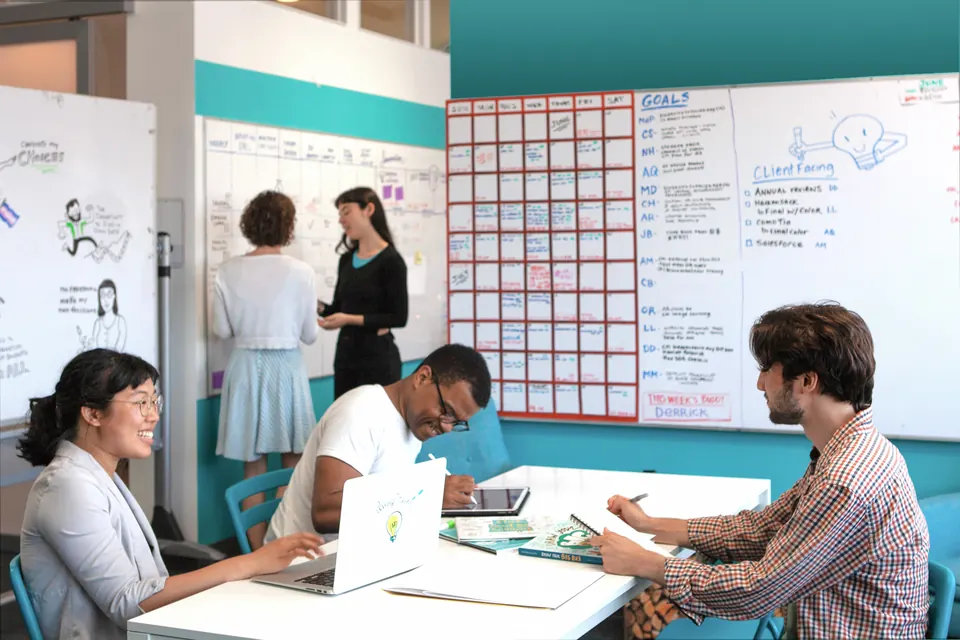 The ImageThink team at work in their Brooklyn office